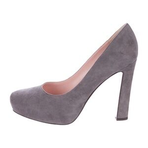 Kate Spade New York Platform Pump "Nessle" in Rich Gray Suede Leather